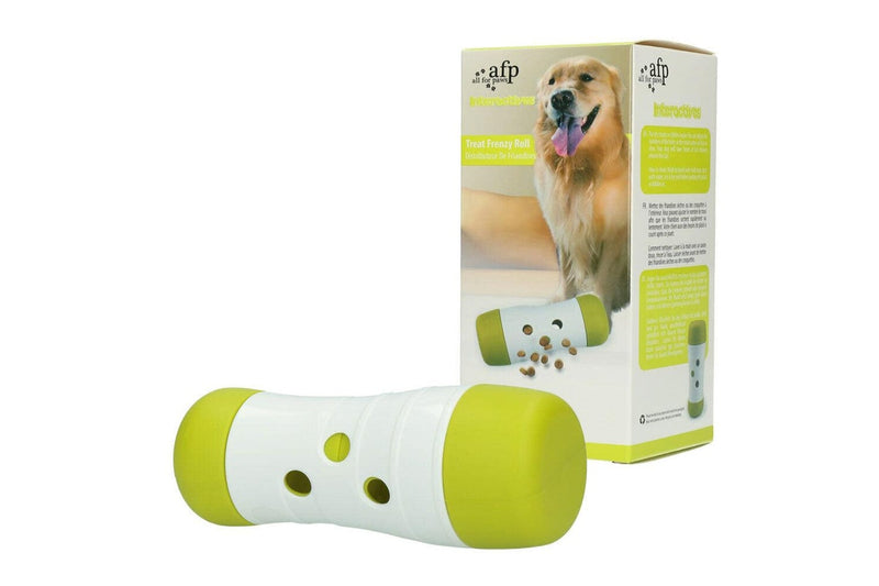 Dog Treat Frenzy Roll - Interactive Dispenser Feeder Toy All For Paws Pet