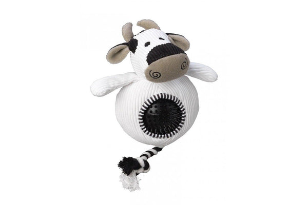 House Of Paws Cow Dog Toy (White/Black) (One Size)