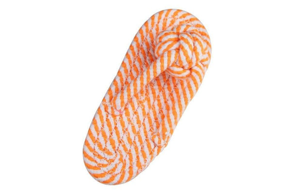 Cute Colourful Thong Cotton Rope Dog Toys - Orange