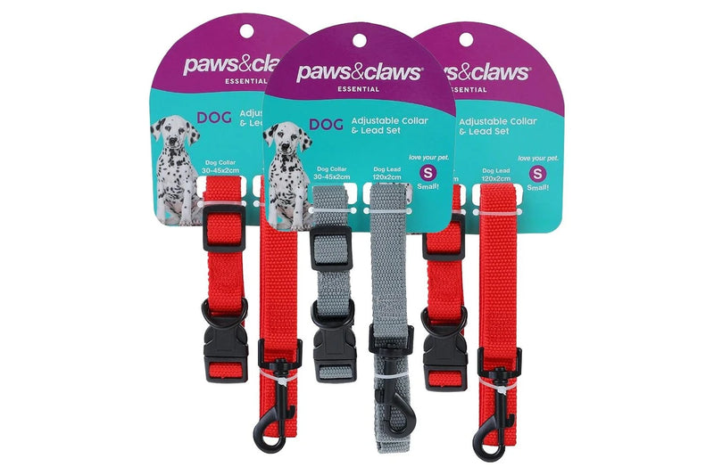 3x Paws & Claws Premium Original Pet Dog Lead 120x2.5cm Faux Leather Leash Asstd