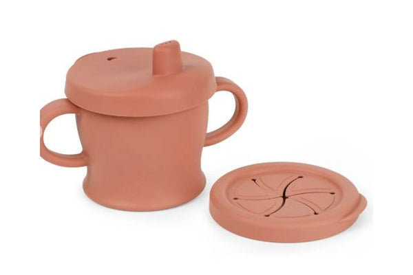 Haakaa: Silicone Sip-N-Snack Cup - Rust