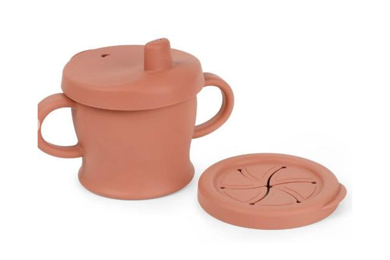 Haakaa: Silicone Sip-N-Snack Cup - Rust