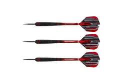 Harrows Ace Gripped Darts (Pack Of 3) (Black/Red) (26g)