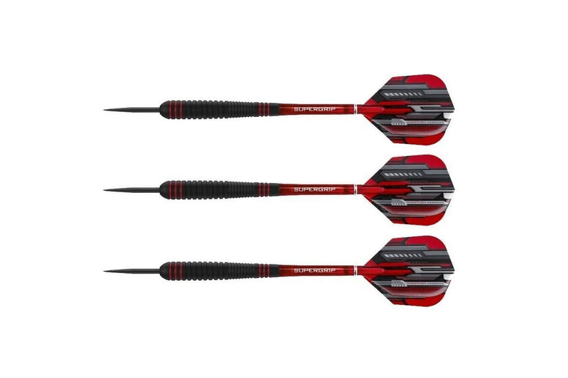 Harrows Ace Gripped Darts (Pack Of 3) (Black/Red) (20g)