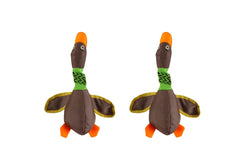 2x Pro Pet 34x25cm Duck Plush w Squeaker Interactive Fun Play Dog Toy Assorted