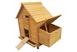 Chicken Coop House with Nesting Box - Natural Finish