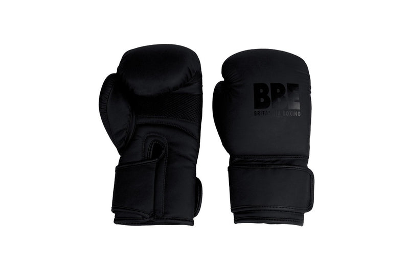 BBE Unisex Adult Boxing Training Gloves (Matt Black) (16oz)