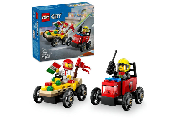 LEGO City: Pizza vs. Fire Truck Race Car Pack - (60458)