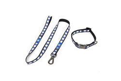 NRL Canterbury Bulldogs Dog Reflective Collar Walking 120cm Leash Lead Set