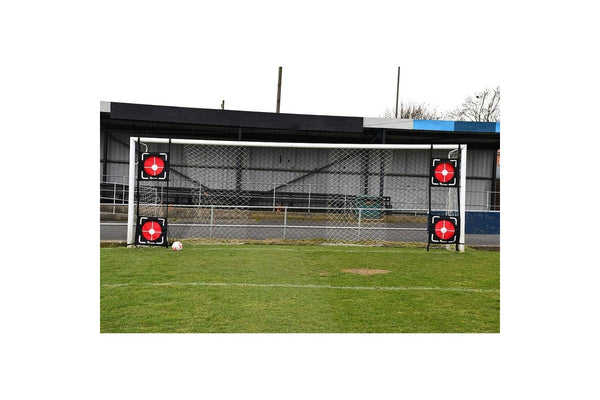 Precision Dual Top Bins Football Corner Targets (Pack Of 2) (Black/Red) (One Size)