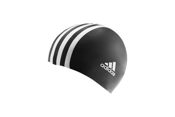 Adidas Swimcap Youth 3S/Logo Black/White