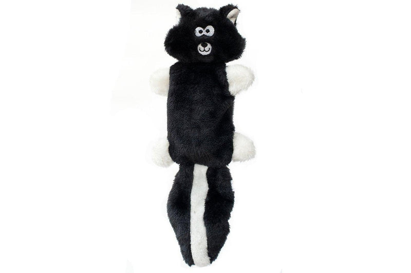 Zippy Paws Zingy Skunk No Stuffing Durable Squeaky Plush Dog Toy - One Size