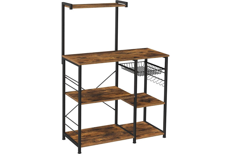 Vasagle Baker's Rack with Shelves - Rustic Brown