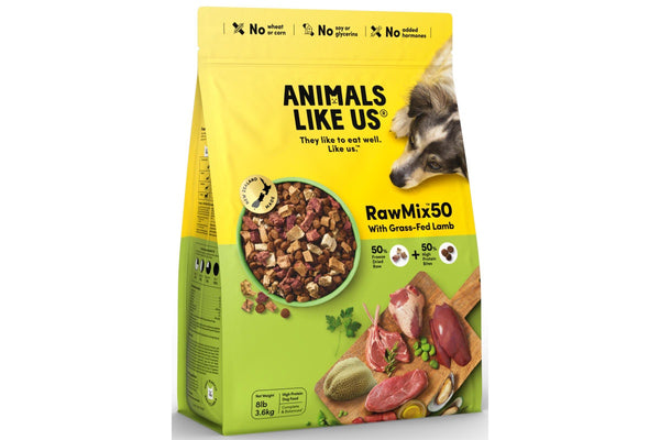 Animals Like Us: RawMix50 with Grass-Fed Lamb Dog food (3.6kg)