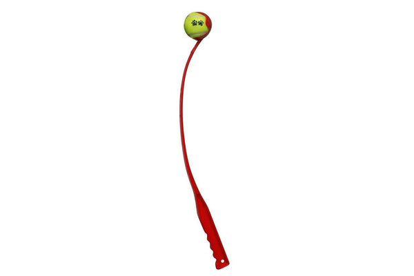 Paw Play 64cm Tennis Ball Chucker Dog Puppy Fetch Play Toy Thrower Assorted