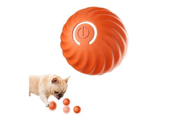 Pet Automatic Rolling Ball Toy Jumping Bouncing Ball Pet Dog Toy Orange