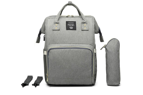 Large Capacity Diaper Bag Waterproof Backpack -Dark Grey