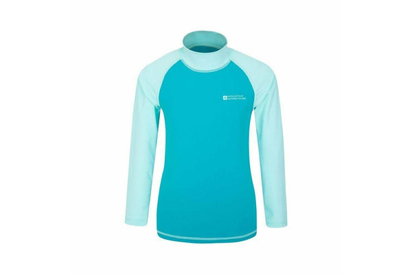 Mountain Warehouse Childrens/Kids Long-Sleeved Rash Top (Teal) (5-6 Years)