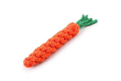 Handwoven Carrot Pet Cotton Rope Toy Bright Orange - Standard