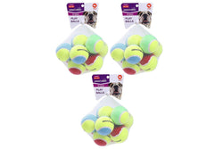 24pc Paws & Claws 6cm Tennis Balls Non Toxic Dogs Pets Puppy Toys Assort Colours