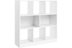 Vasagle Wooden Free Standing Bookcase with Open Cubes and Shelves - White