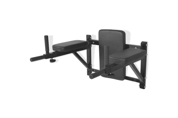 Wall-mounted Fitness Dip Station Black KOTLN