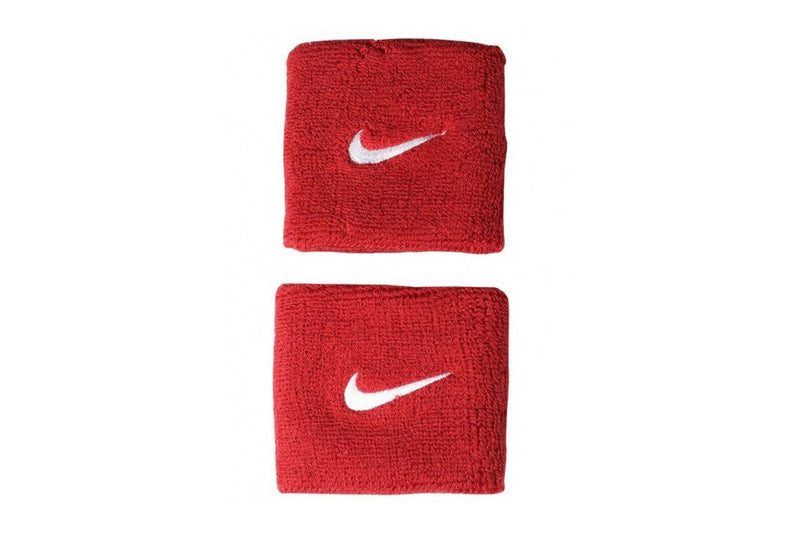 Nike Unisex Adults Swoosh Wristband (Set Of 2) (Red) (One Size)