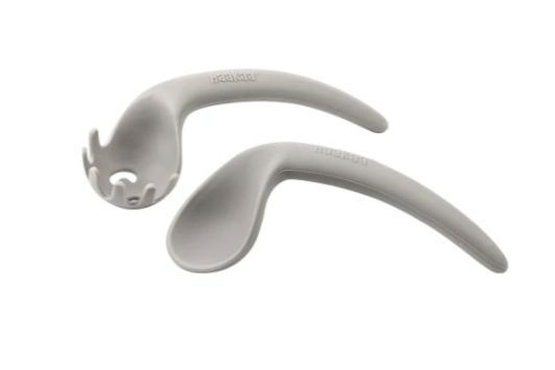 Haakaa: Silicone Self-Feeding Spoon Set - Suva Grey