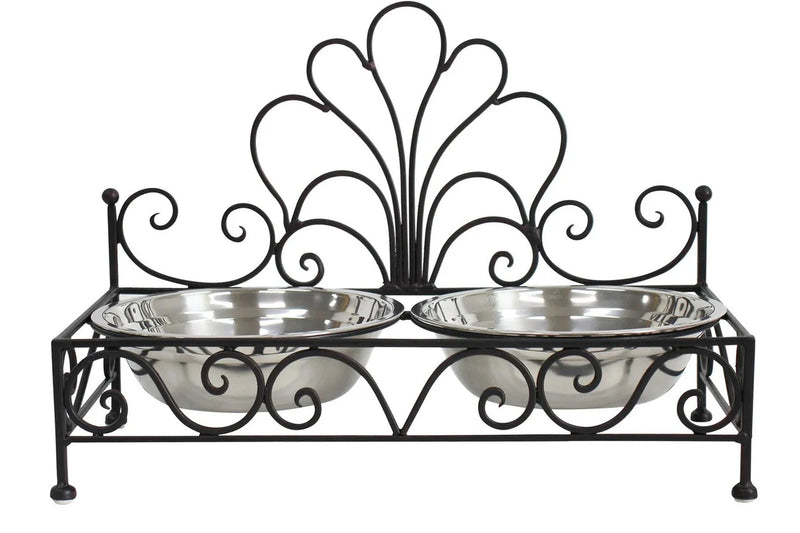 Lavida: Dog Bowl Ornate - Black