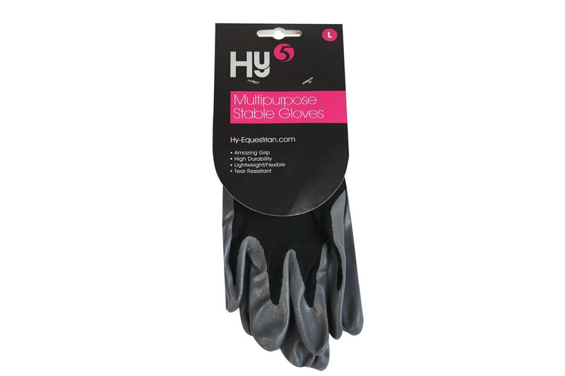 Hy5 Adults Multipurpose Stable Gloves (Black) (L)