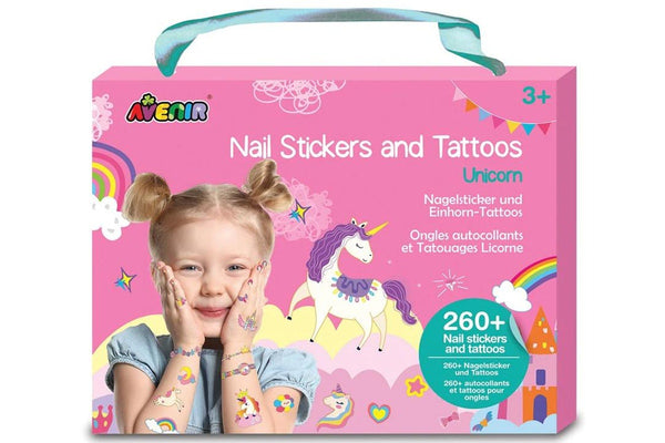 Avenir: Nail Stickers & Tattoos Set - Unicorns