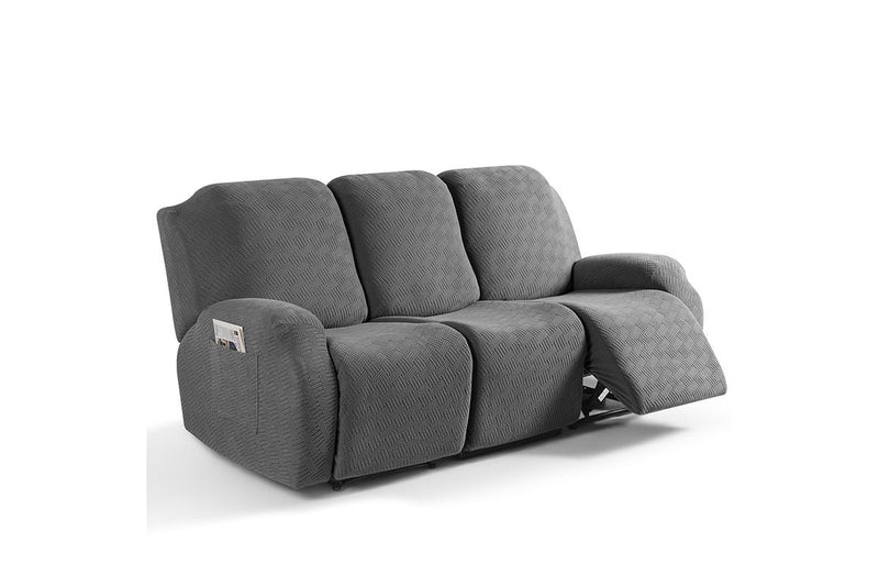 COMFEYA 3 Seater Recliner Covers for Recliner Chair - Dark Gray