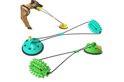 Dog Molar Bite Toy Multifunction Pet Chew Toys Upgraded Double Suction Cup Dog Pull Ball (Color:Green)