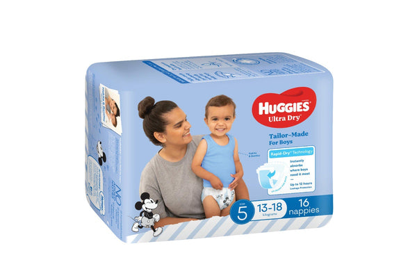 Huggies Ultra Dry Convenience Walker Boy Nappies - Size 5