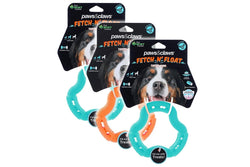 3x Paws & Claws 12.3x12.3x3.1cm Fetch N' Play Treat Ring Dog Pet Rubber Toy ASST