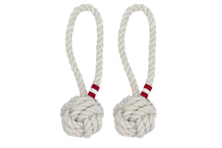 2x Louie Living Urban 20x7.5cm Tug Rope Fun Play Teeth Gum Dog Pet Toy Small WHT