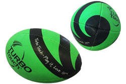 Silver Fern Turbo Touch Rugby Ball - Green - Size 2.5