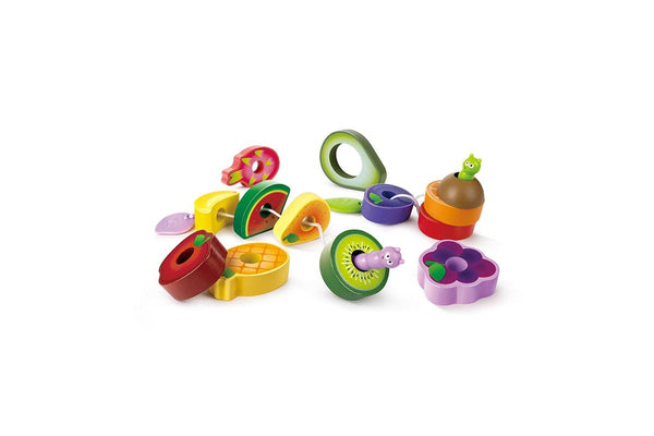 Hape Wooden Caterpillar Fruit Feast Kids Educational Imaginative Play Toy 18m+