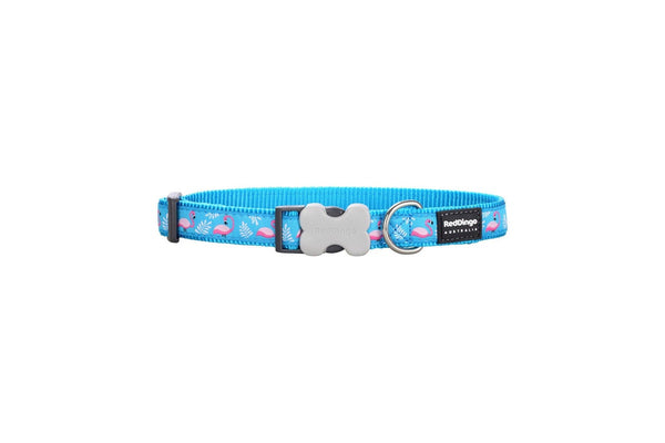 Dog Collar By Red Dingo Flamingo Turquoise