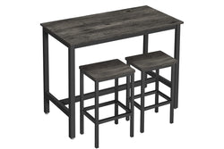 Vasagle Dining Bar Table Set - Dark Grey