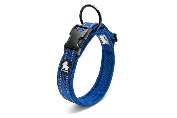 Heavy Duty Reflective Collar Royal Blue S -