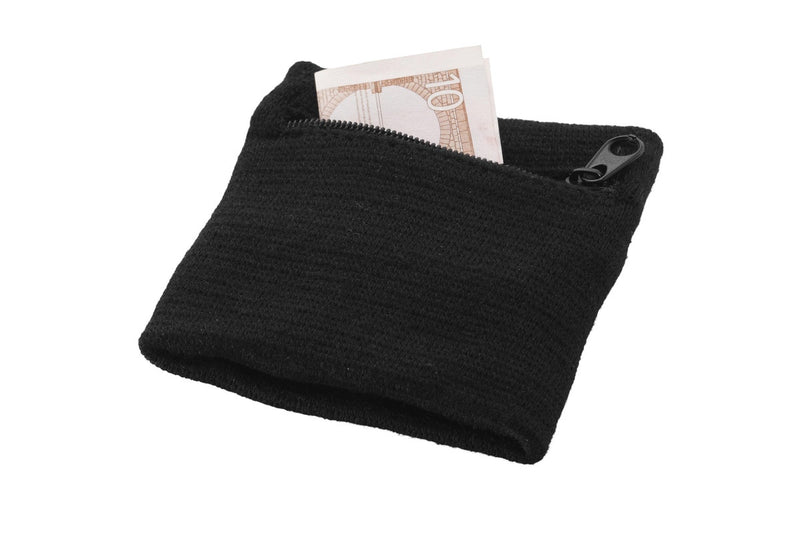 Bullet Brisky Sweatband With Zipper (Solid Black) (8 x 8 x 1 cm)