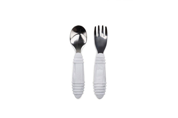 Bumkins: Spoon and Fork - Marble