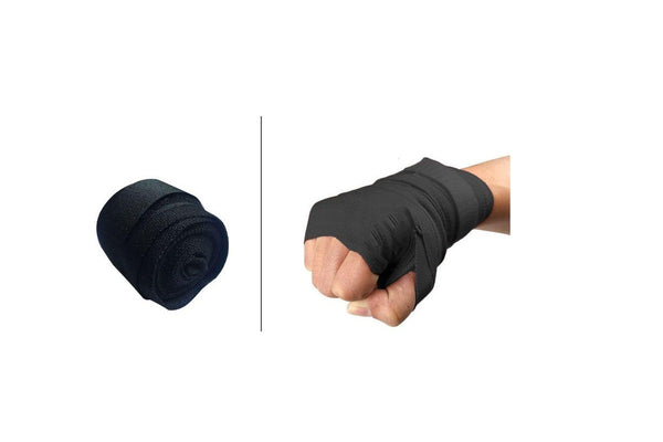 1pc Black Boxing Wraps Hand Wraps Bandages Hand & Wrist Protection 2.5m