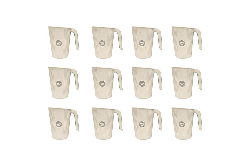 12x 2pc Wildtrak Wheat Straw Cup Assorted Outdoor Tableware Camping Hiking