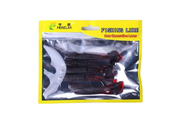 5 Piece 7.5cm/5.5g Soft Fishing Lure With Screw Tail