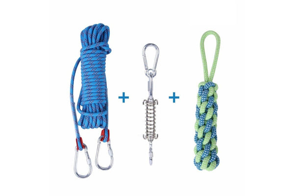 Durable Muscle Builder Exercise Spring Pole Tree Tug Dog Toy Reduce Boredom