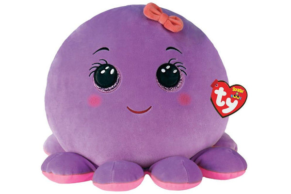 Ty Squishy Beanies: Octavia the Purple Octopus - 14" Plush