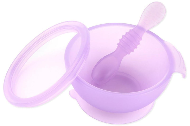 Bumkins: Jelly Silicone First Feeding Set - Purple Jelly