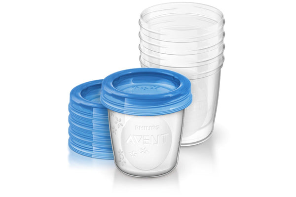 Avent: Milk Storage Cups - 180ml (5 Pack)